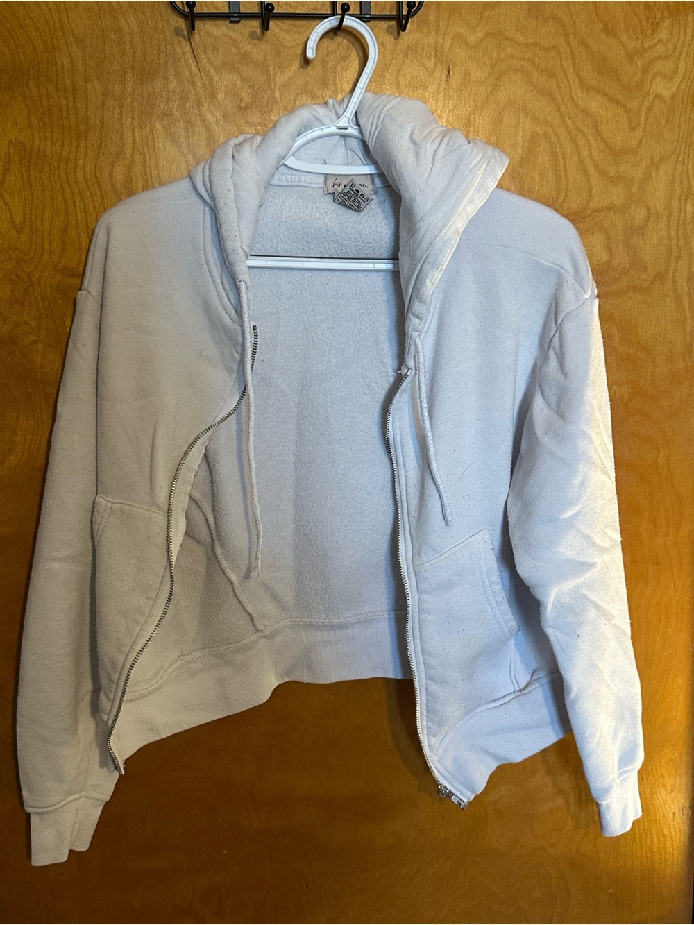 if it were me Light Gray Teddy Fleece Zip Hoodie
